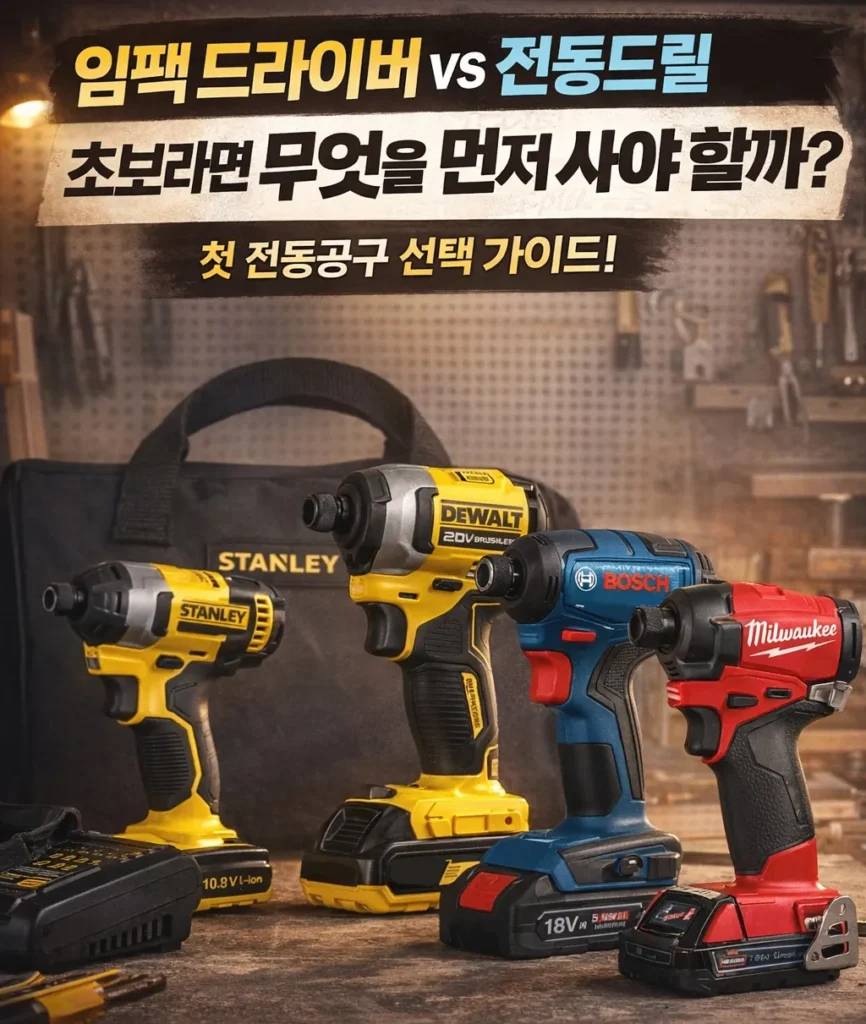 임팩 드라이버 전동드릴 차이